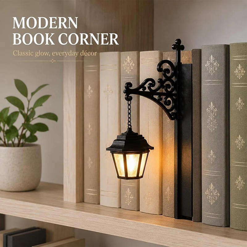 Home Decor Catalog - Vintage Bookshelf Lamp Library Lantern Light