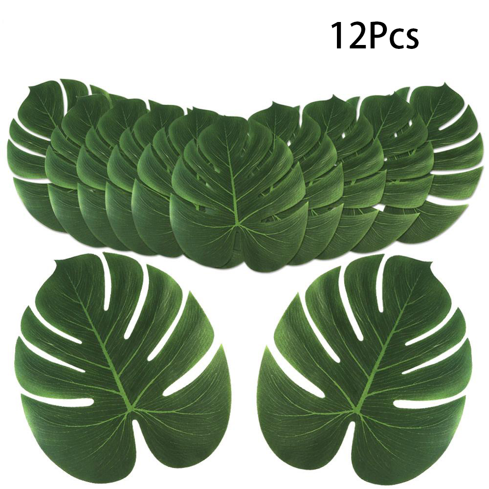 Artificial Hanging Plants - 12pcs Tropical Palm Leaves Artifici Leaf