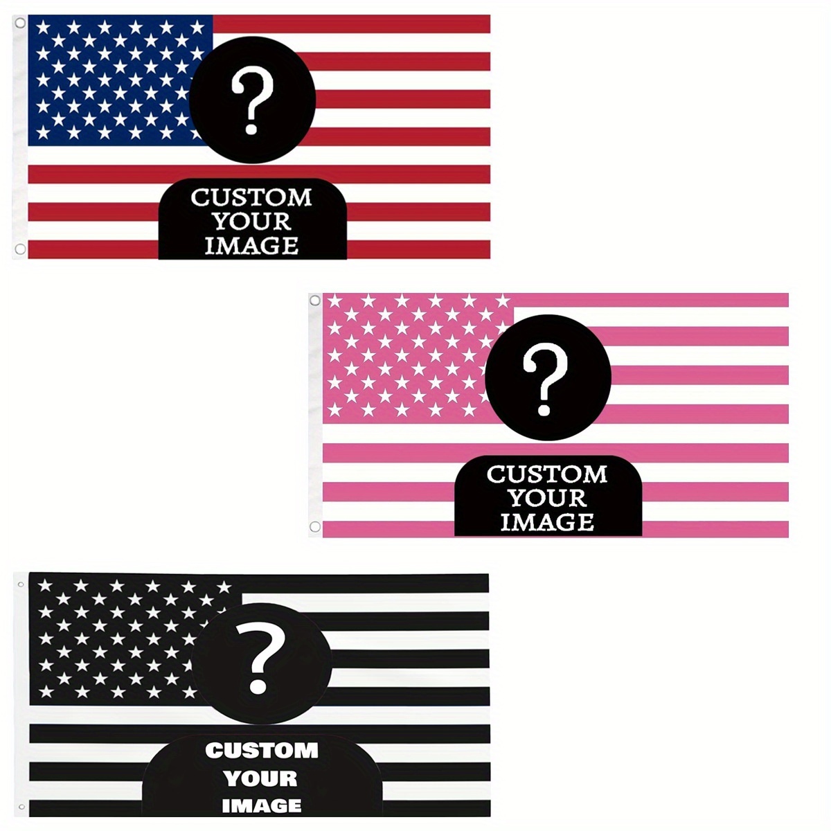 Home Decor Rustic - 1pc Custom Classic Pink/Black American Flag,