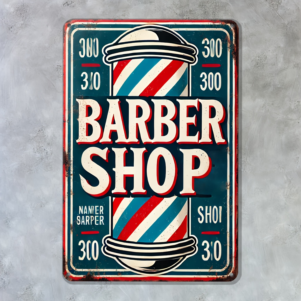 Home Decor Shop - , Barbershop Sign Metal Wall Art