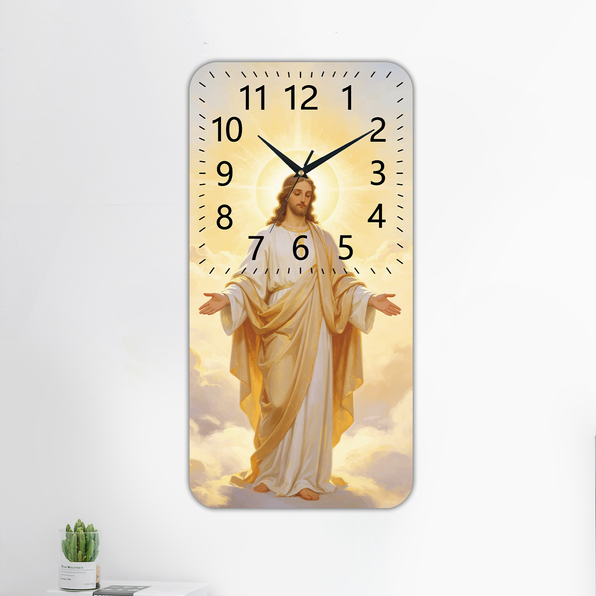 Home Decor Location - 1pc Wooden Rectangular Prayer Posture Wall