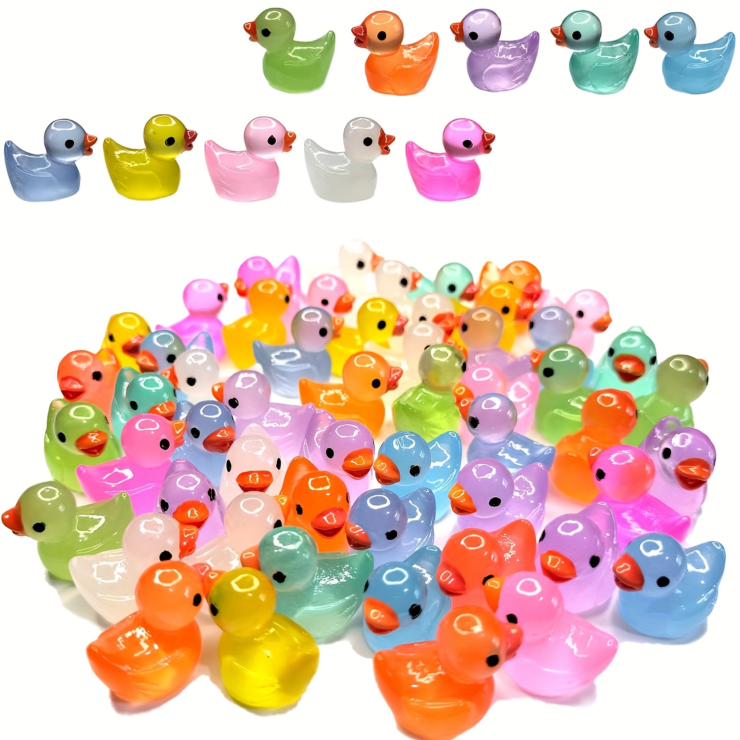 Home Decor Under 100 - 30/60/100PCS Luminous Mini Duck Micro Landscape