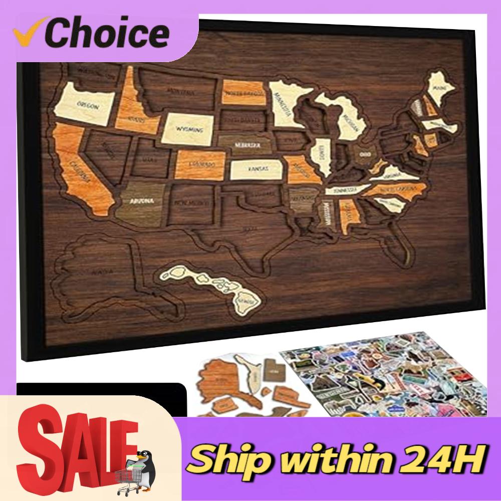 Home Decor Usa - 12 X 10Inch Wooden Portable USA