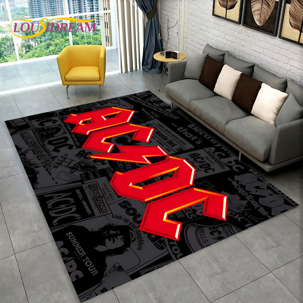 Home Decor Under 100 - AC/DC Rock Band Area Rug Large,Carpet