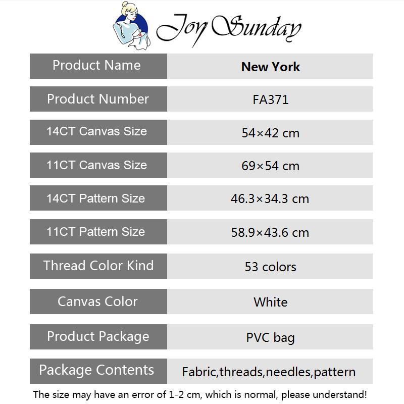 Joy Sunday Cross Stitch Kits 1 - Home Decor New York ulasan dan harga