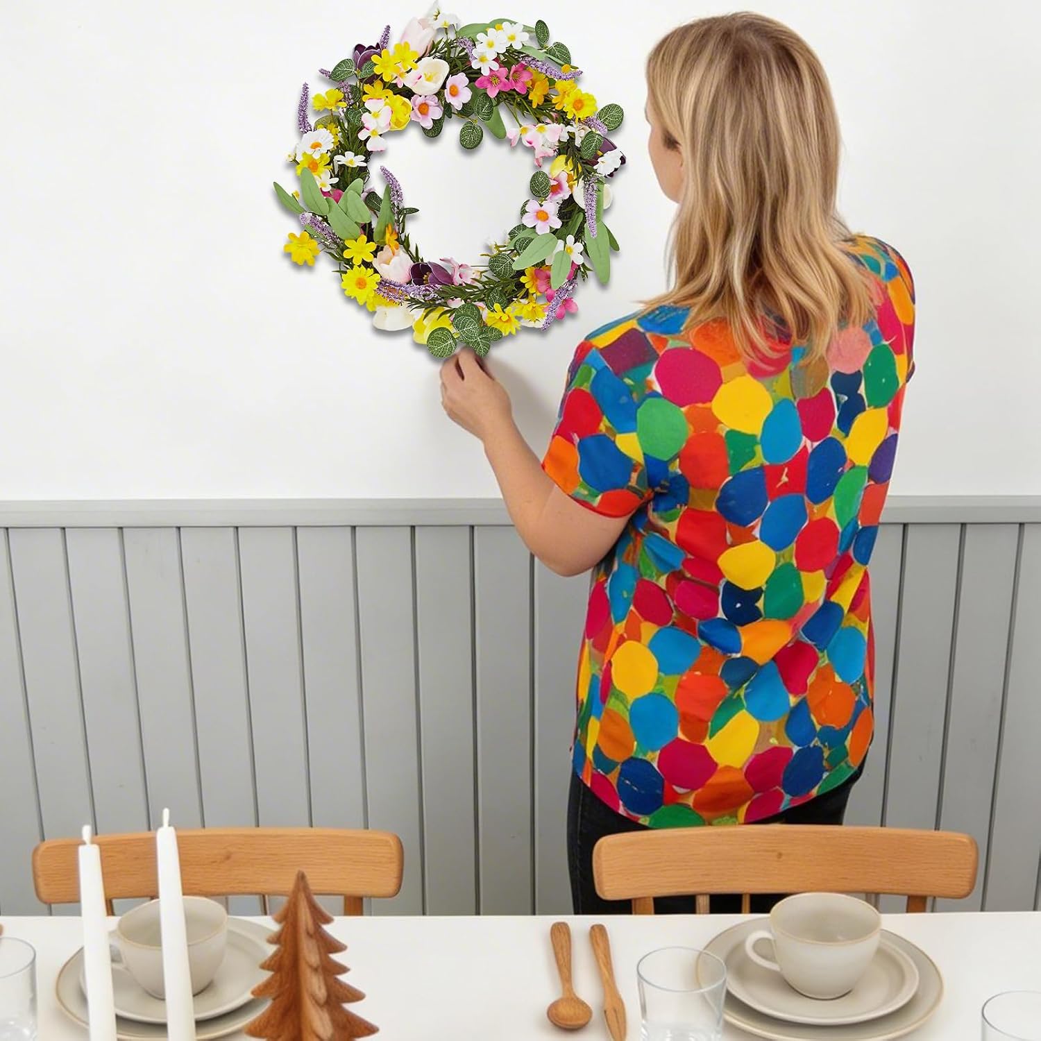 18/22/24Inch Daisies & Lavende - Home Decor Daisy ulasan dan harga