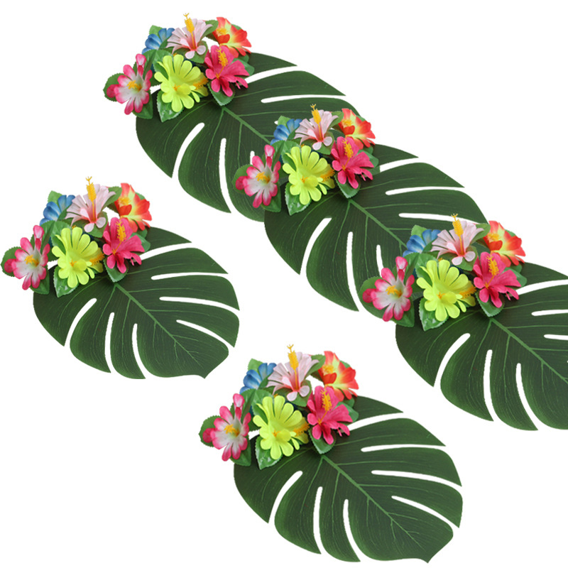 12pcs Tropical Palm Leaves Art - Artificial Hanging Plants ulasan dan harga