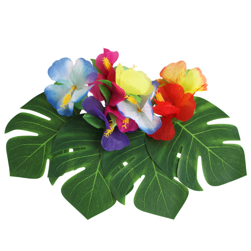 12pcs Tropical Palm Leaves Art - Artificial Hanging Plants ulasan dan harga
