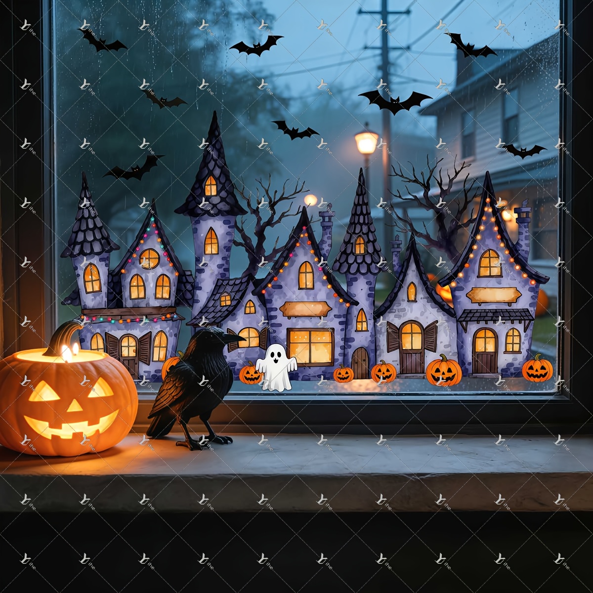 1Pcs 2D Flat Halloween PVC Win - Home Decor Shop ulasan dan harga