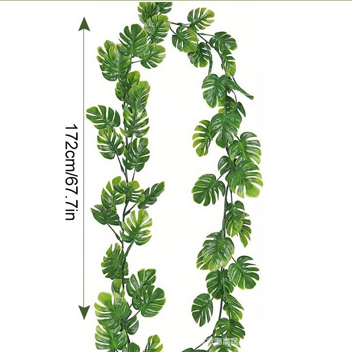 1/2/3pcs Faux Tropical Palm Le - Artificial Hanging Plants ulasan dan harga