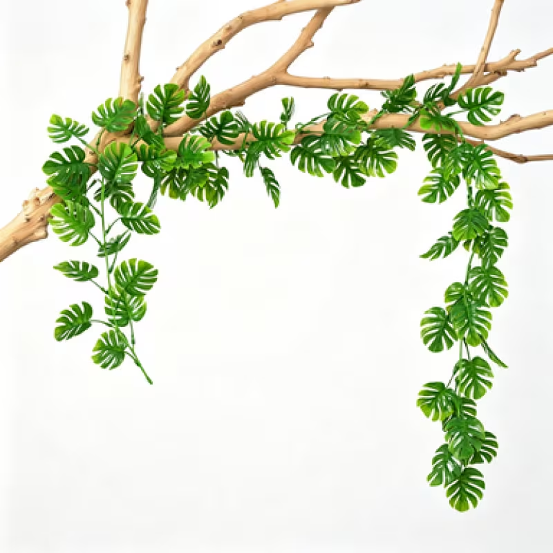 1/2/3pcs Faux Tropical Palm Le - Artificial Hanging Plants ulasan dan harga