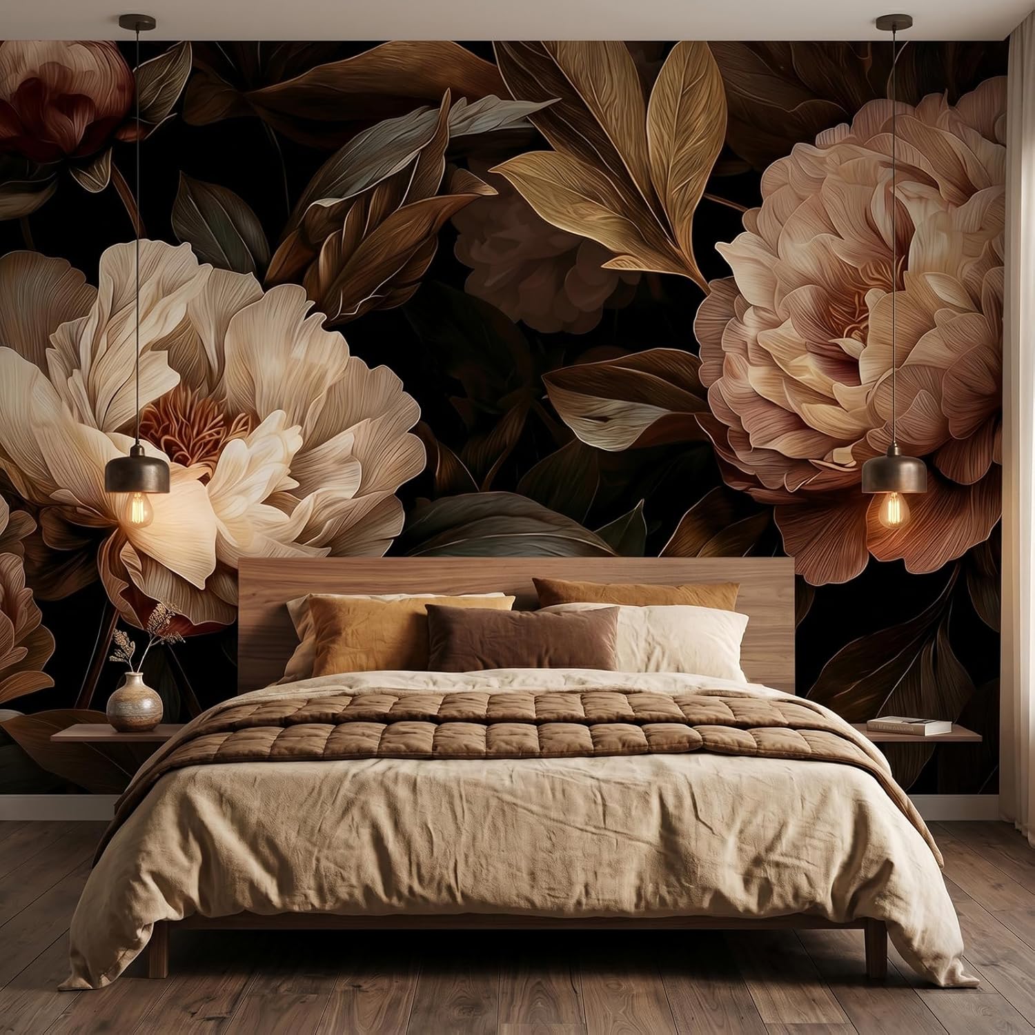 Elegant Peony Floral Tapestry  - Home Decor Under 100 ulasan dan harga