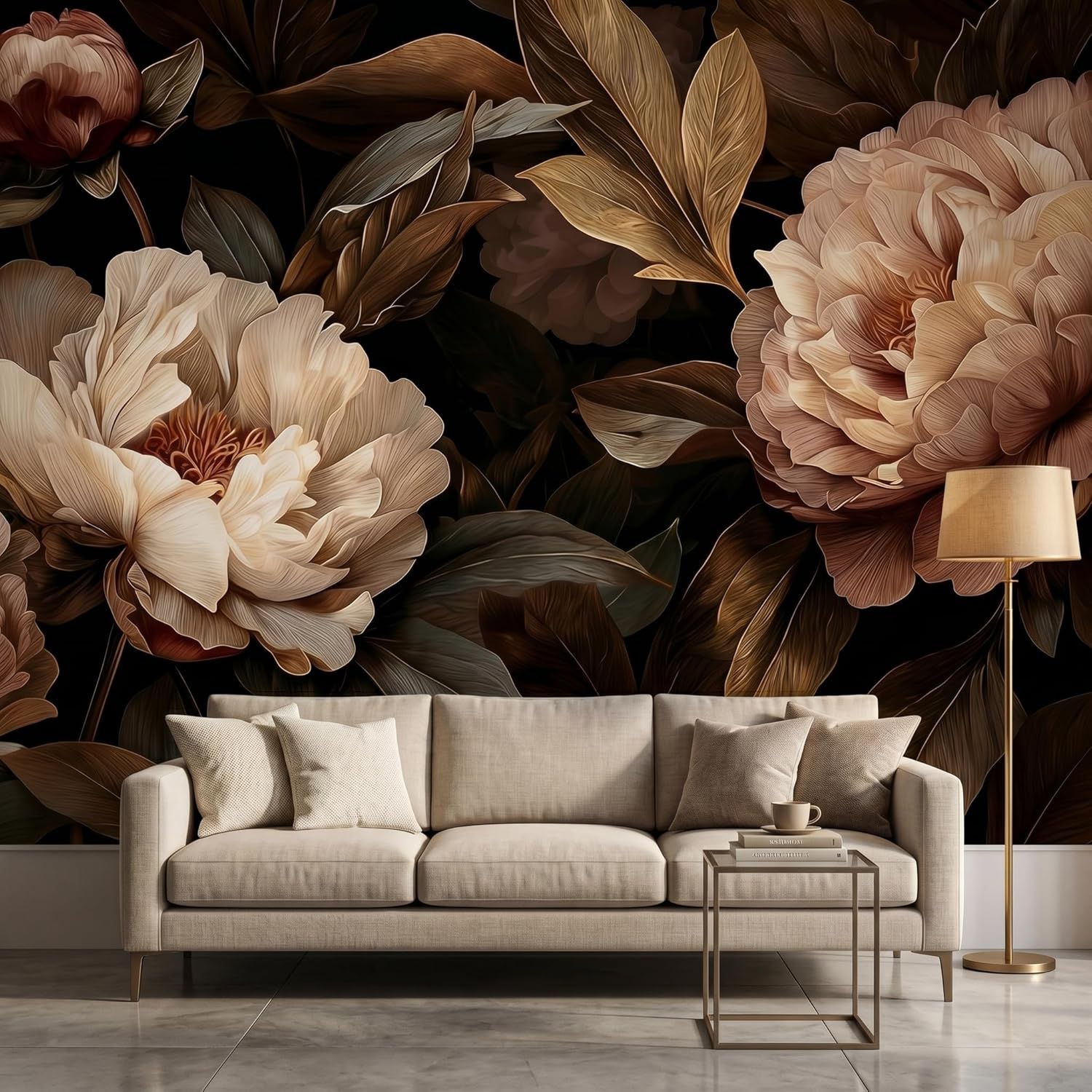 Elegant Peony Floral Tapestry  - Home Decor Under 100 ulasan dan harga