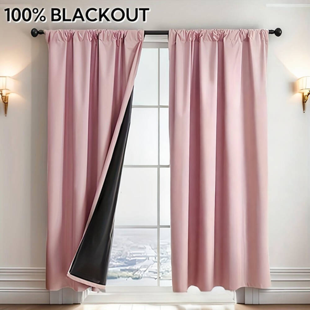 1pc 100% Blackout Curtain with - Home Decor Under 100 ulasan dan harga