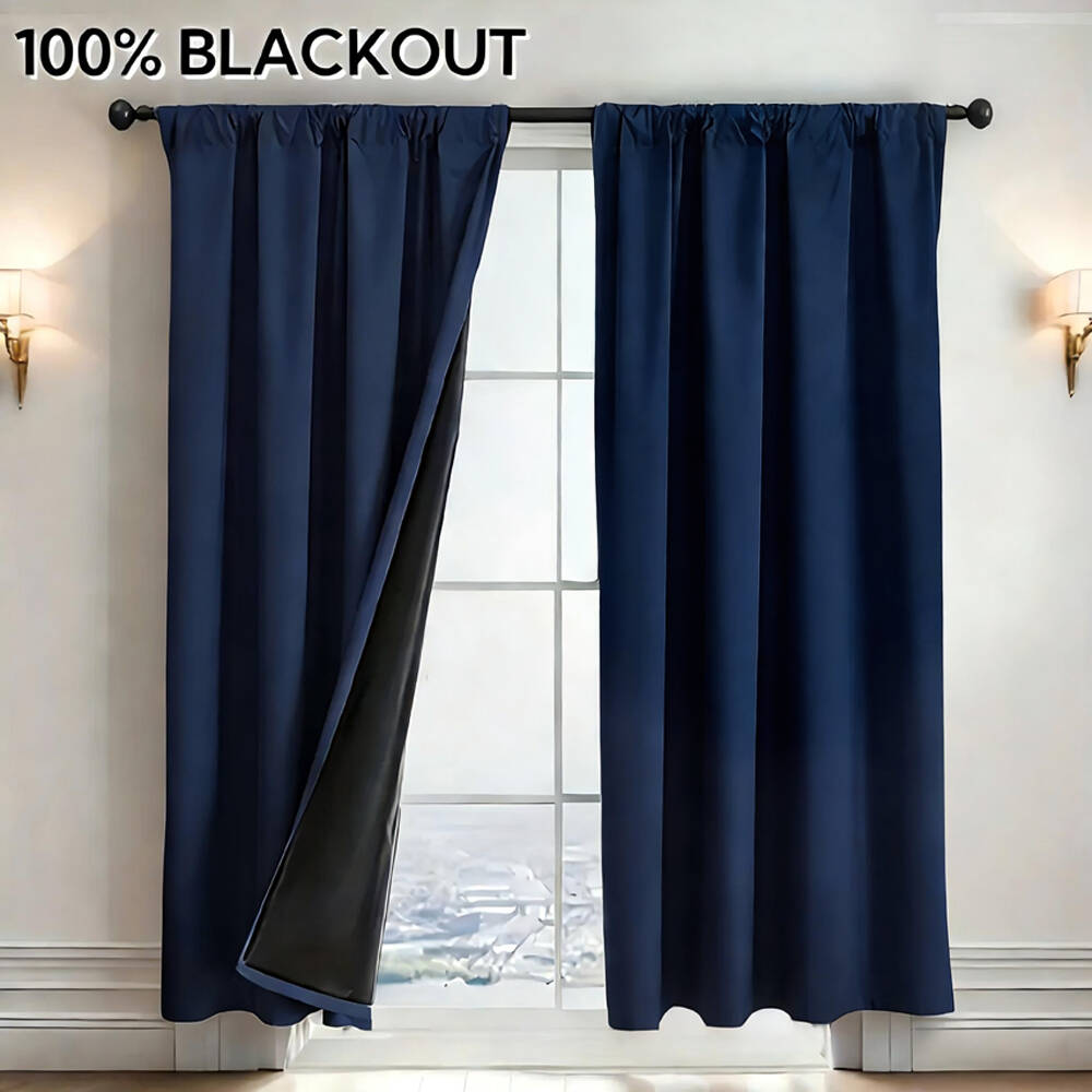 1pc 100% Blackout Curtain with - Home Decor Under 100 ulasan dan harga
