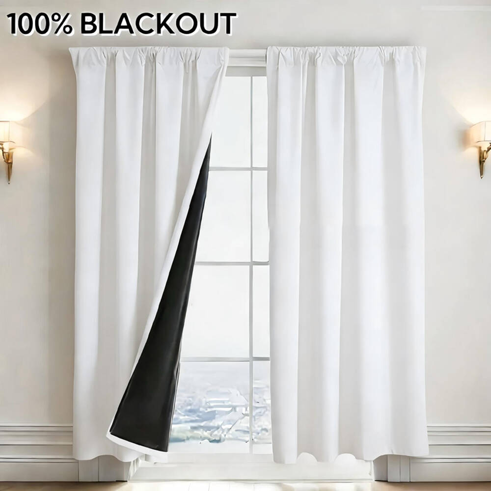 1pc 100% Blackout Curtain with - Home Decor Under 100 ulasan dan harga