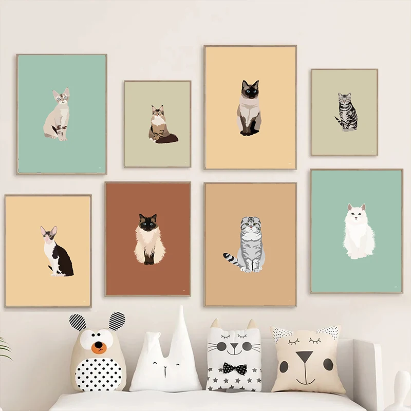 Cute Siamese Sphynx Scottish F - Home Decor Minimal ulasan dan harga