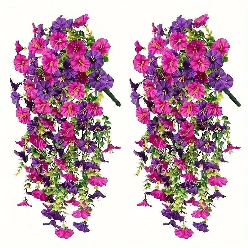 1pcs Artificial Morning Glory, - Artificial Hanging Plants ulasan dan harga