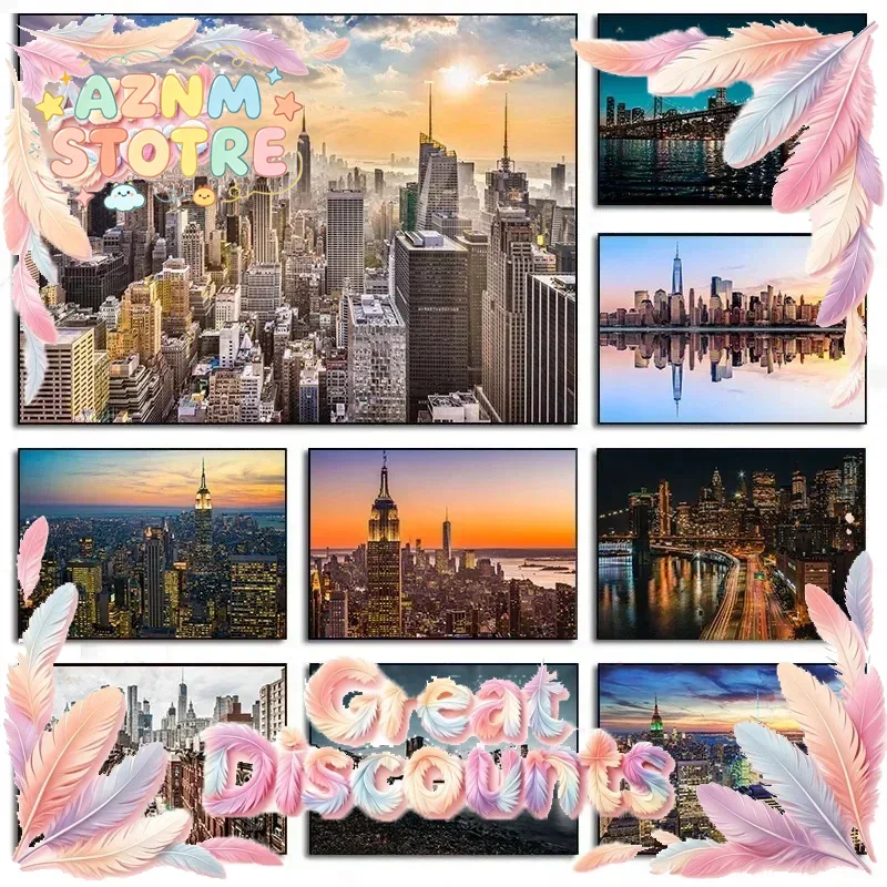 New York City Night Skyline La - Home Decor New York ulasan dan harga