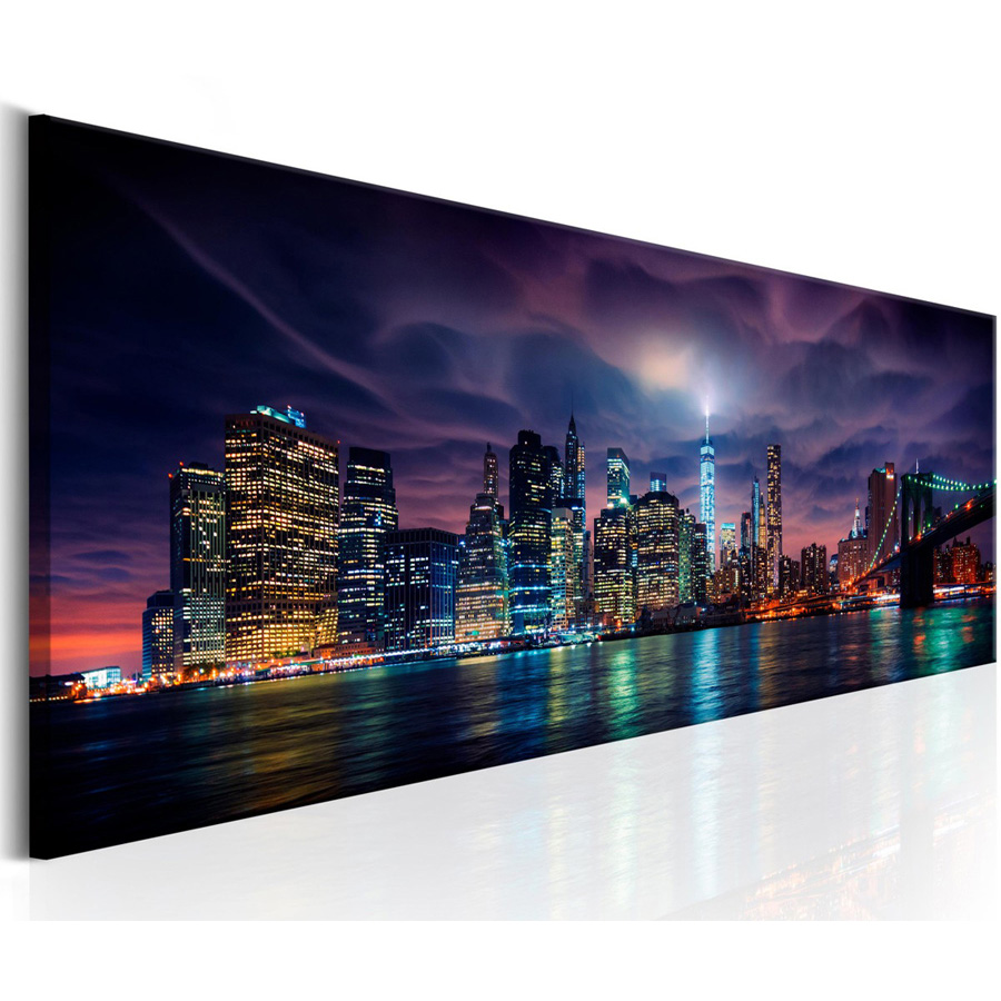 New York night landscape Large - Home Decor New York ulasan dan harga