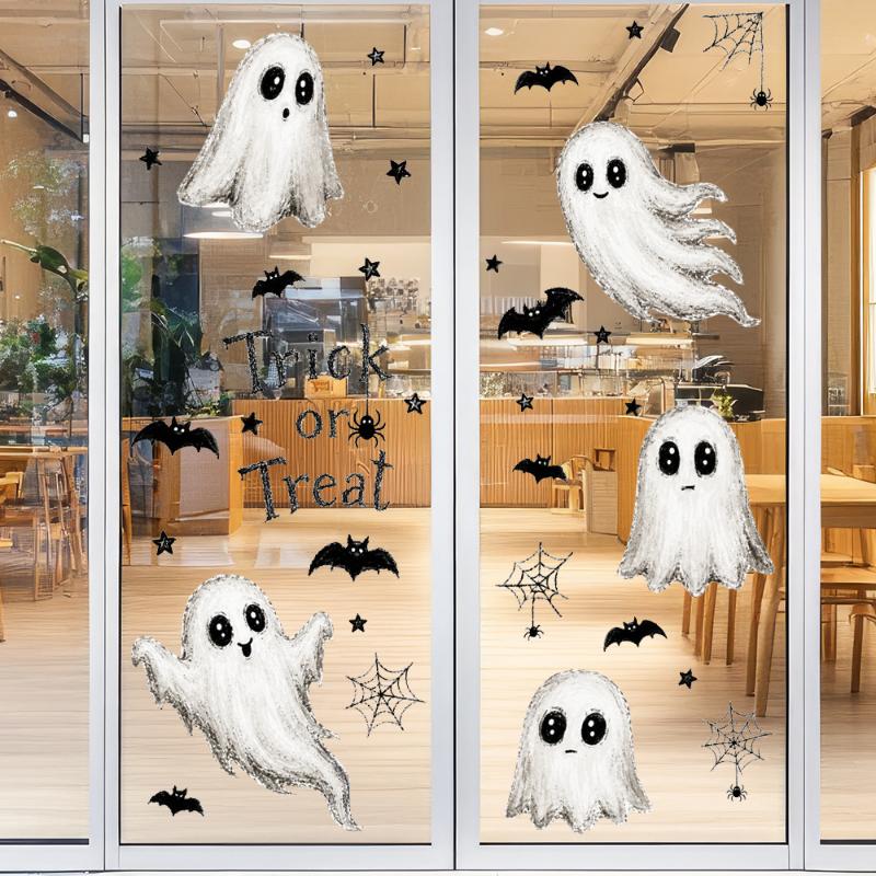 Halloween Window Clings Cute G - Home Decor Shop ulasan dan harga