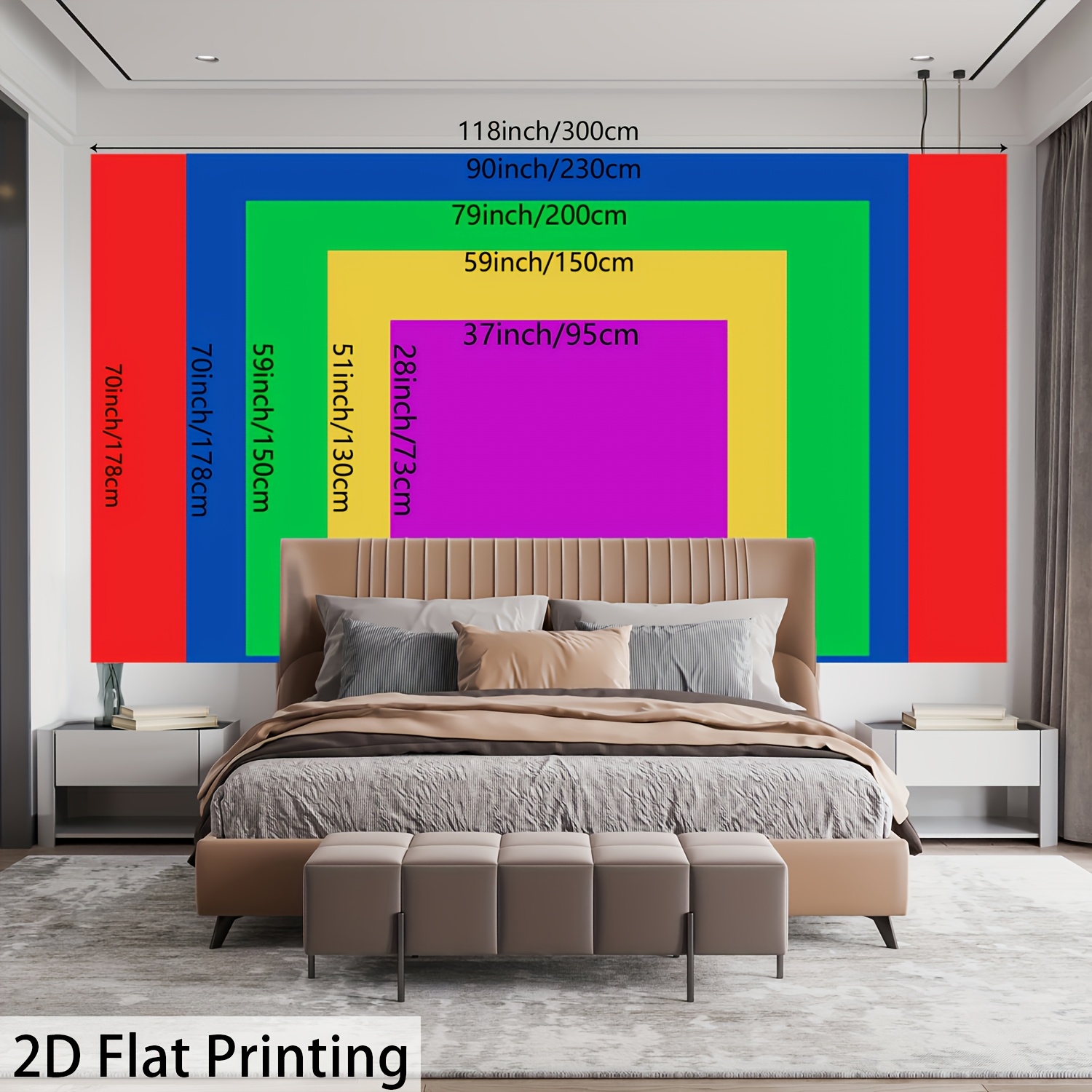 Colorful Mandala Tapestry Wall - Home Decor Under 100 ulasan dan harga