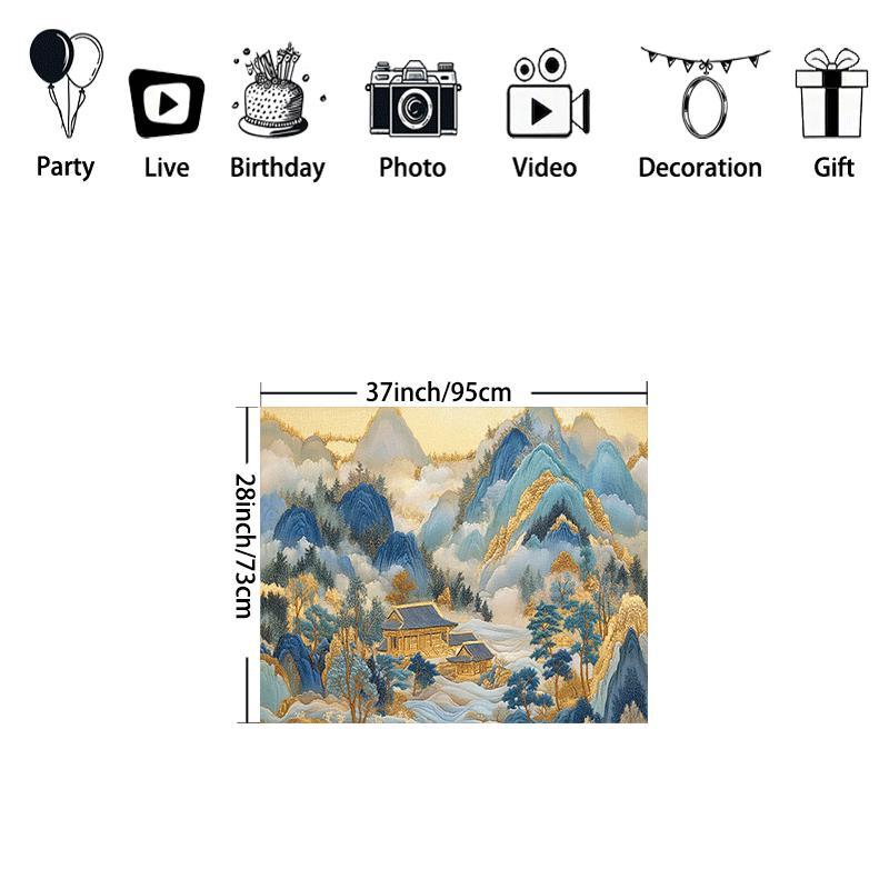 Vintage Chinese Landscape Tape - Home Decor Under 100 ulasan dan harga