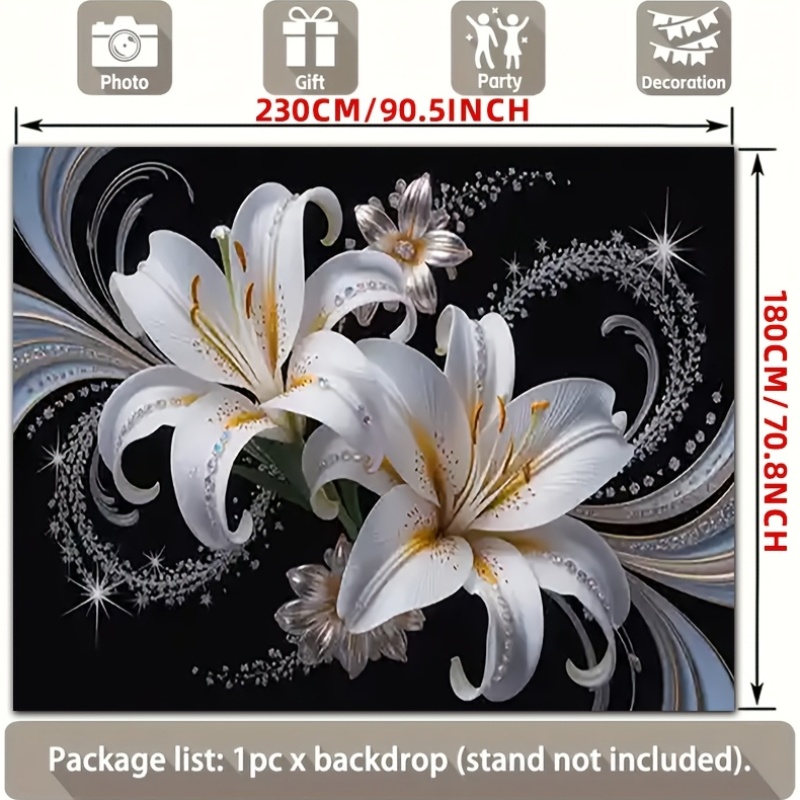 Luxurious White Lilies Floral  - Home Decor Under 100 ulasan dan harga