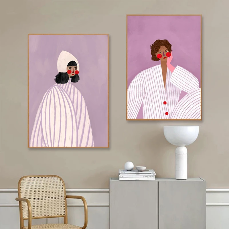 Colourful Line Stripes Girls A - Home Decor Minimal ulasan dan harga