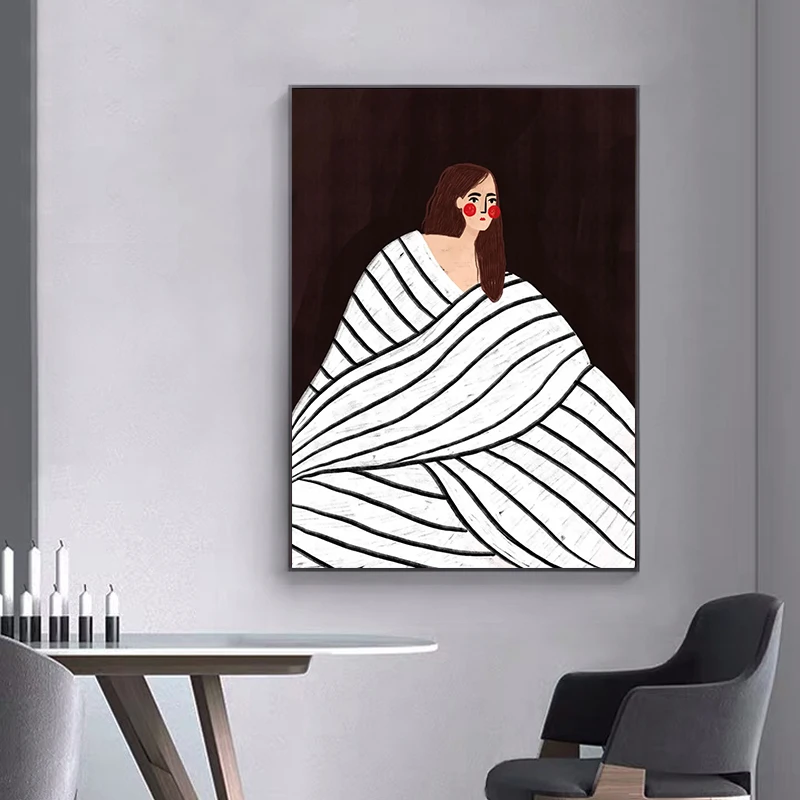 Colourful Line Stripes Girls A - Home Decor Minimal ulasan dan harga
