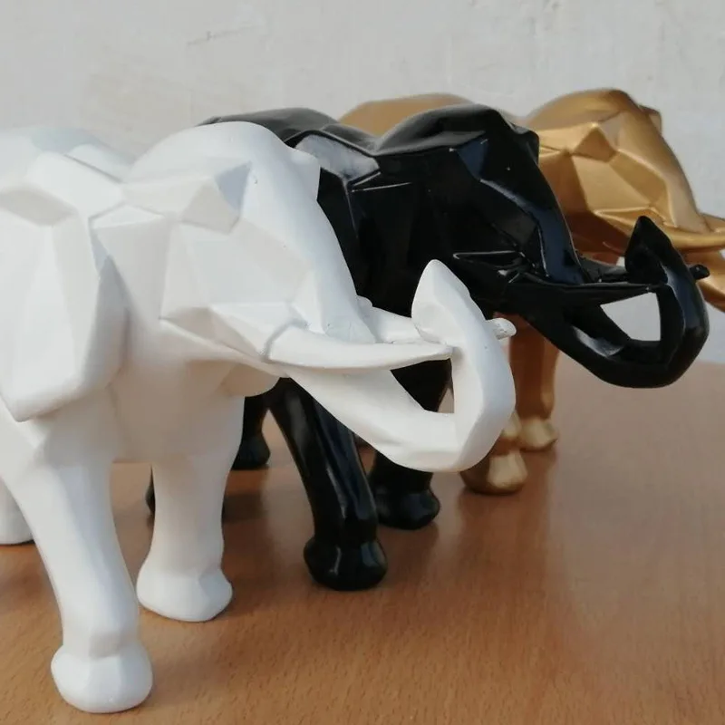 Creative Resin Black Elephant  - Abstract Sculpture Resin ulasan dan harga