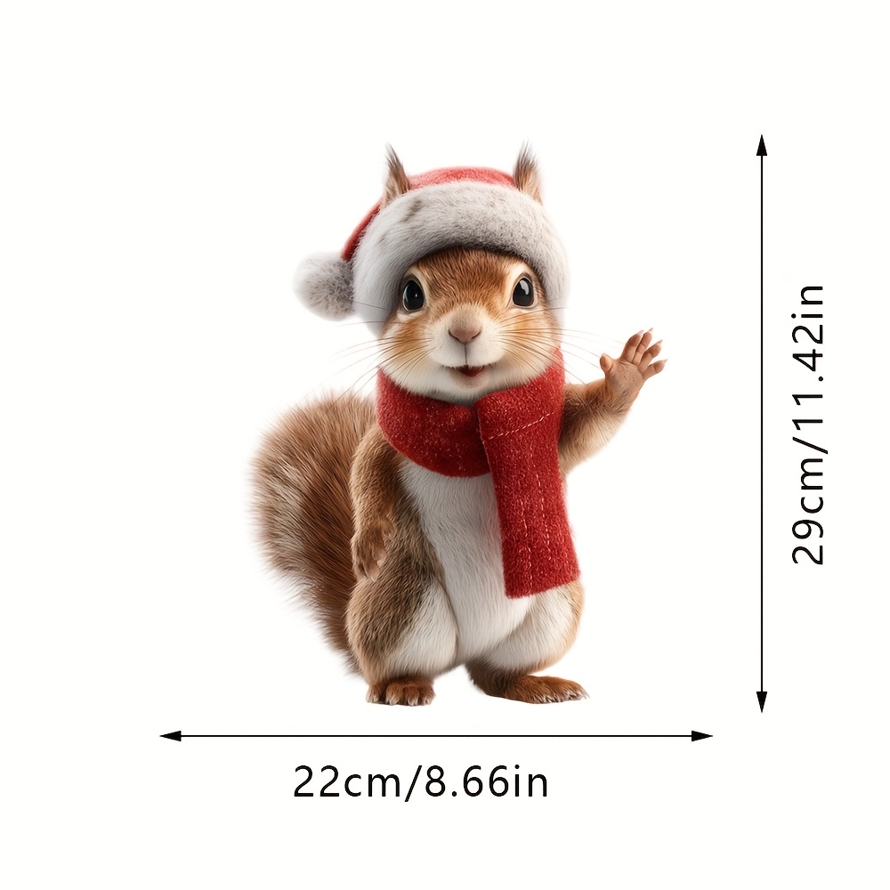 1pc Christmas Squirrel Window  - Home Decor Shop ulasan dan harga