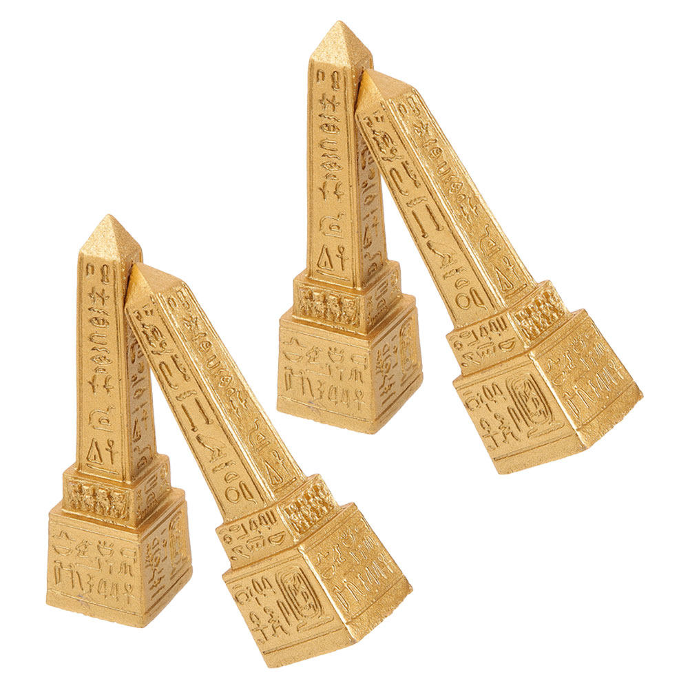 4Pcs Tall Obelisk Statue Resin - Home Decor Egypt ulasan dan harga