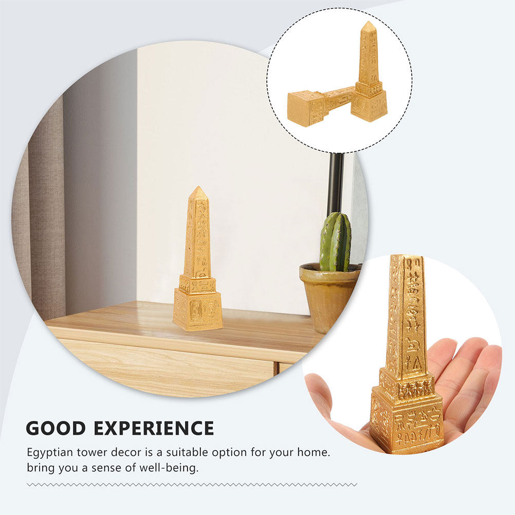 4Pcs Tall Obelisk Statue Resin - Home Decor Egypt ulasan dan harga