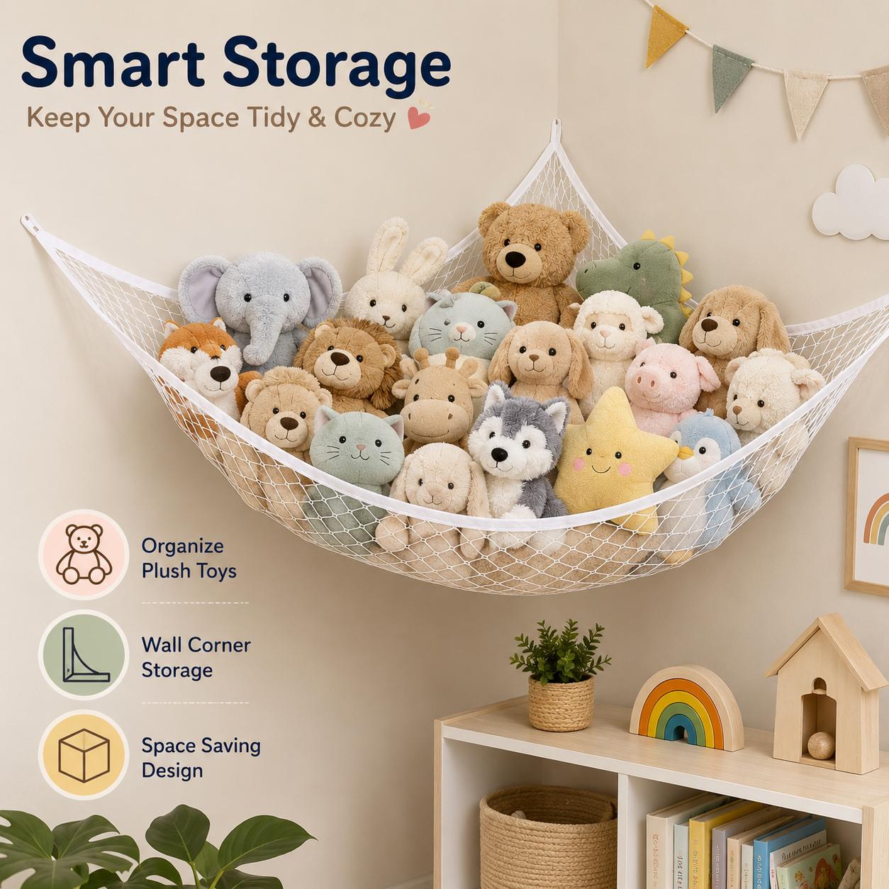 Mesh Toy Storage Hammock Hangi - Home Decor Rustic ulasan dan harga