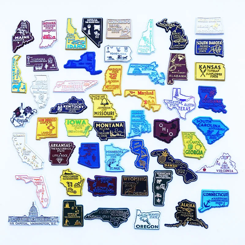 U.S. States Refrigerator Magne - Home Decor Usa ulasan dan harga