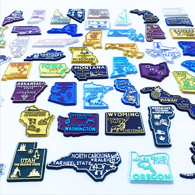 U.S. States Refrigerator Magne - Home Decor Usa ulasan dan harga