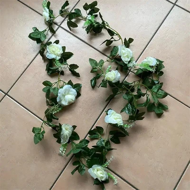 1Pcs 2.2M Artificial White Flo - Artificial Hanging Plants ulasan dan harga