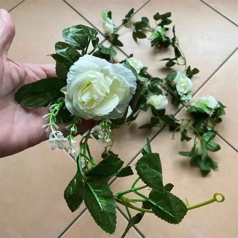 1Pcs 2.2M Artificial White Flo - Artificial Hanging Plants ulasan dan harga