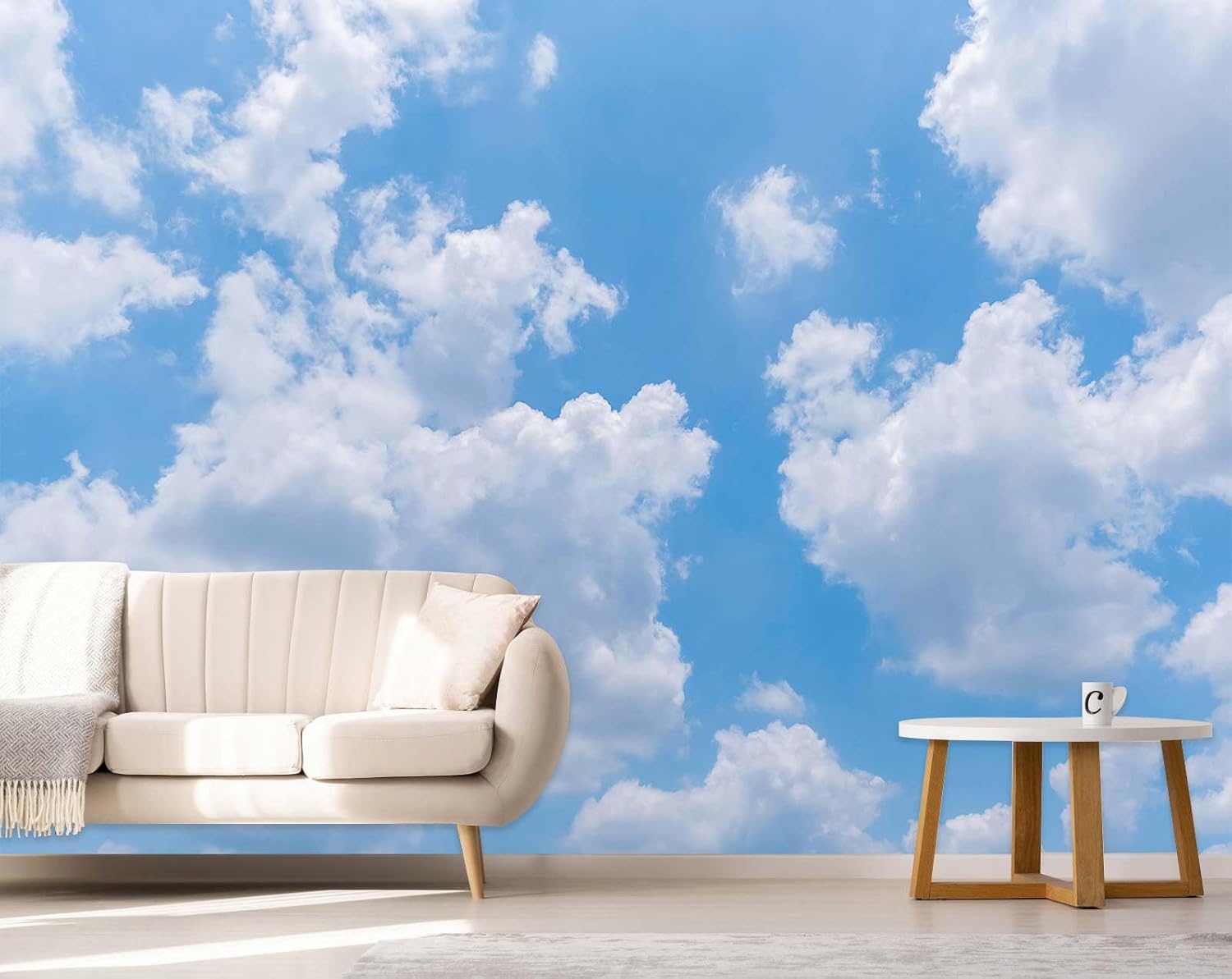 Vibrant Blue Sky Cloud Tapestr - Home Decor Under 100 ulasan dan harga