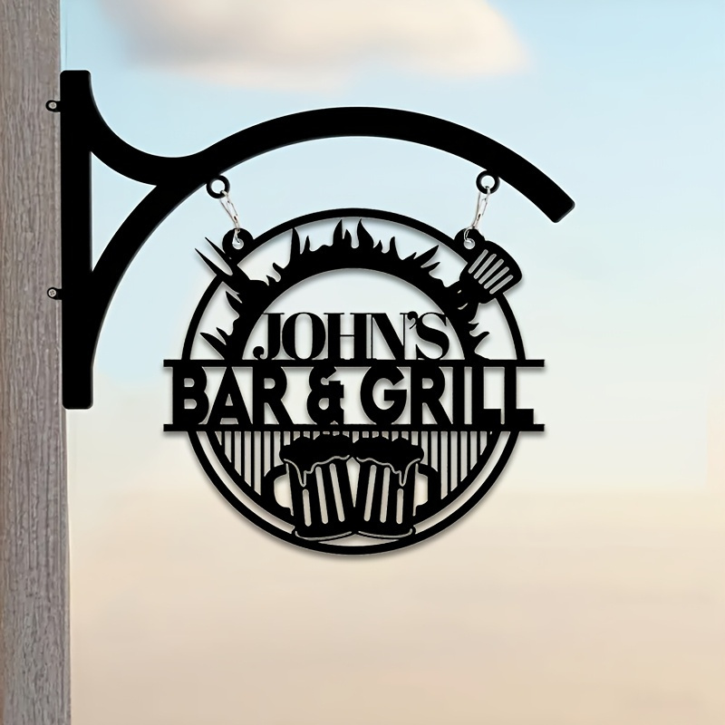Customizable Wrought Iron Sign - Home Decor Rustic ulasan dan harga