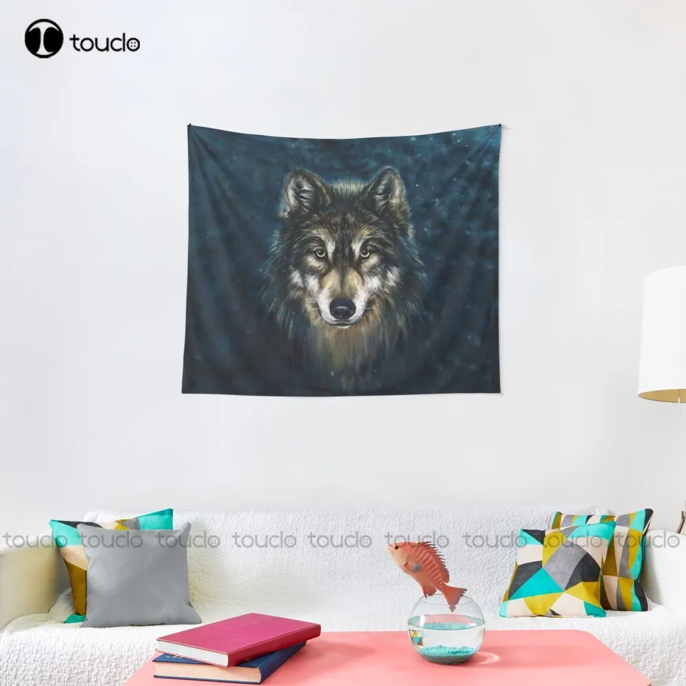 Artistic Wolf Face Tapestry Ta - Home Decor Website ulasan dan harga
