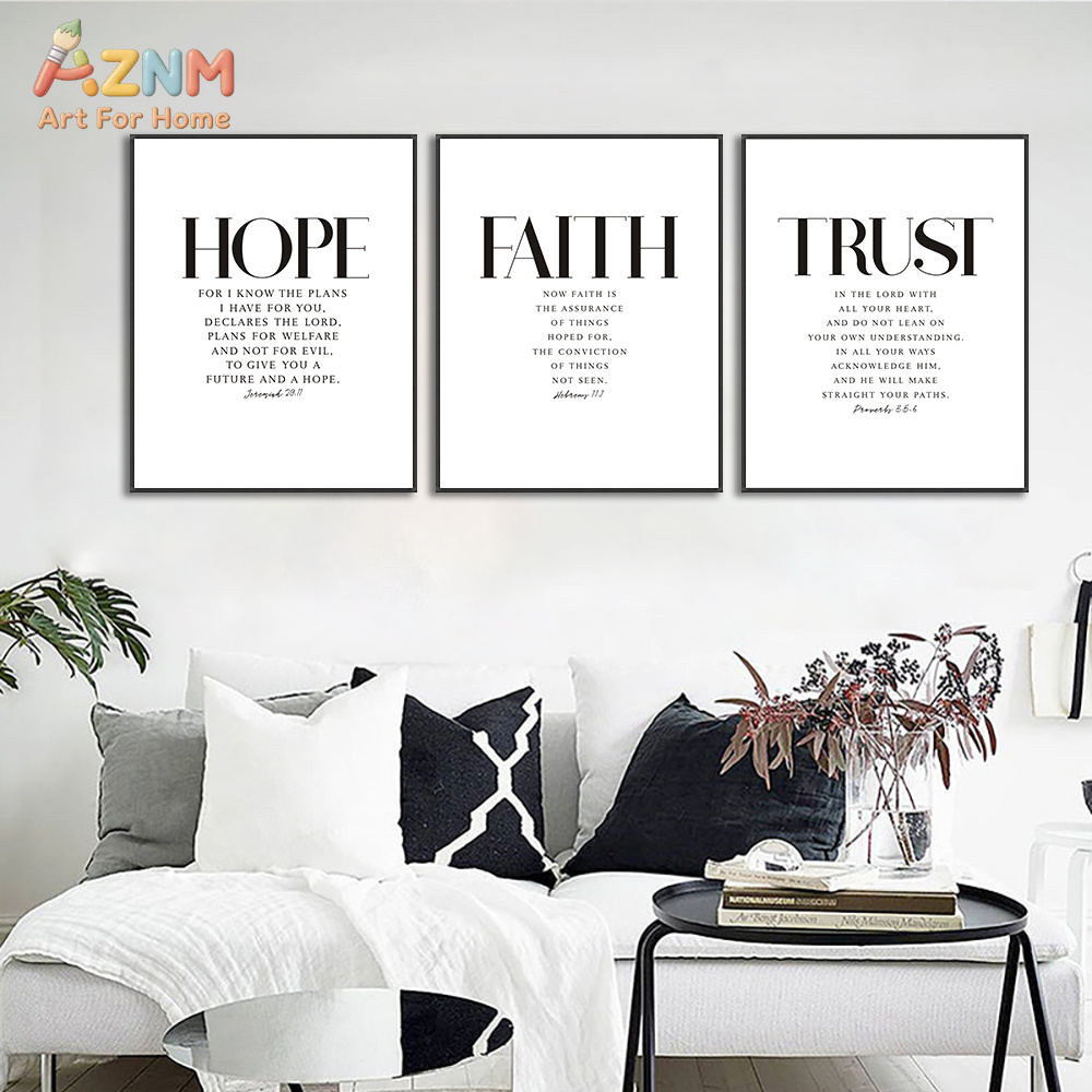 AZNM Faith Hope Joy Peace Grac - Home Decor Minimal ulasan dan harga