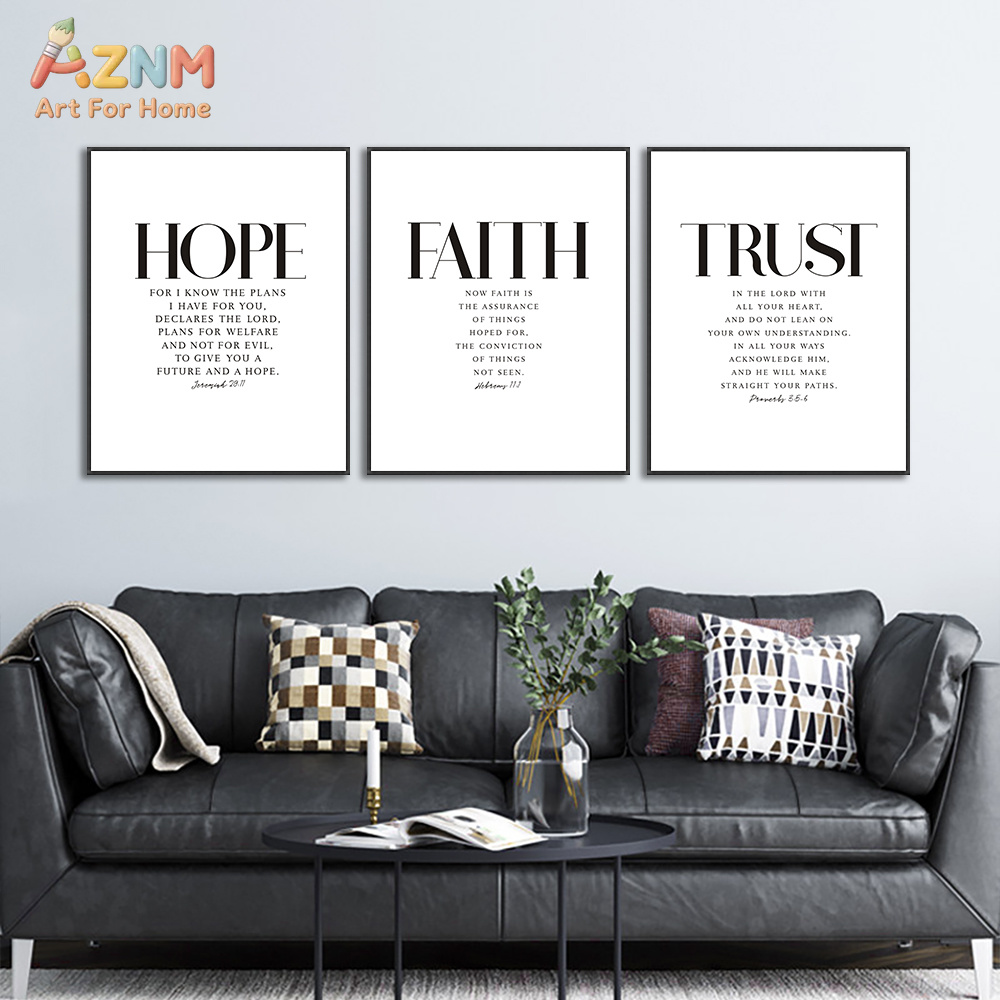 AZNM Faith Hope Joy Peace Grac - Home Decor Minimal ulasan dan harga