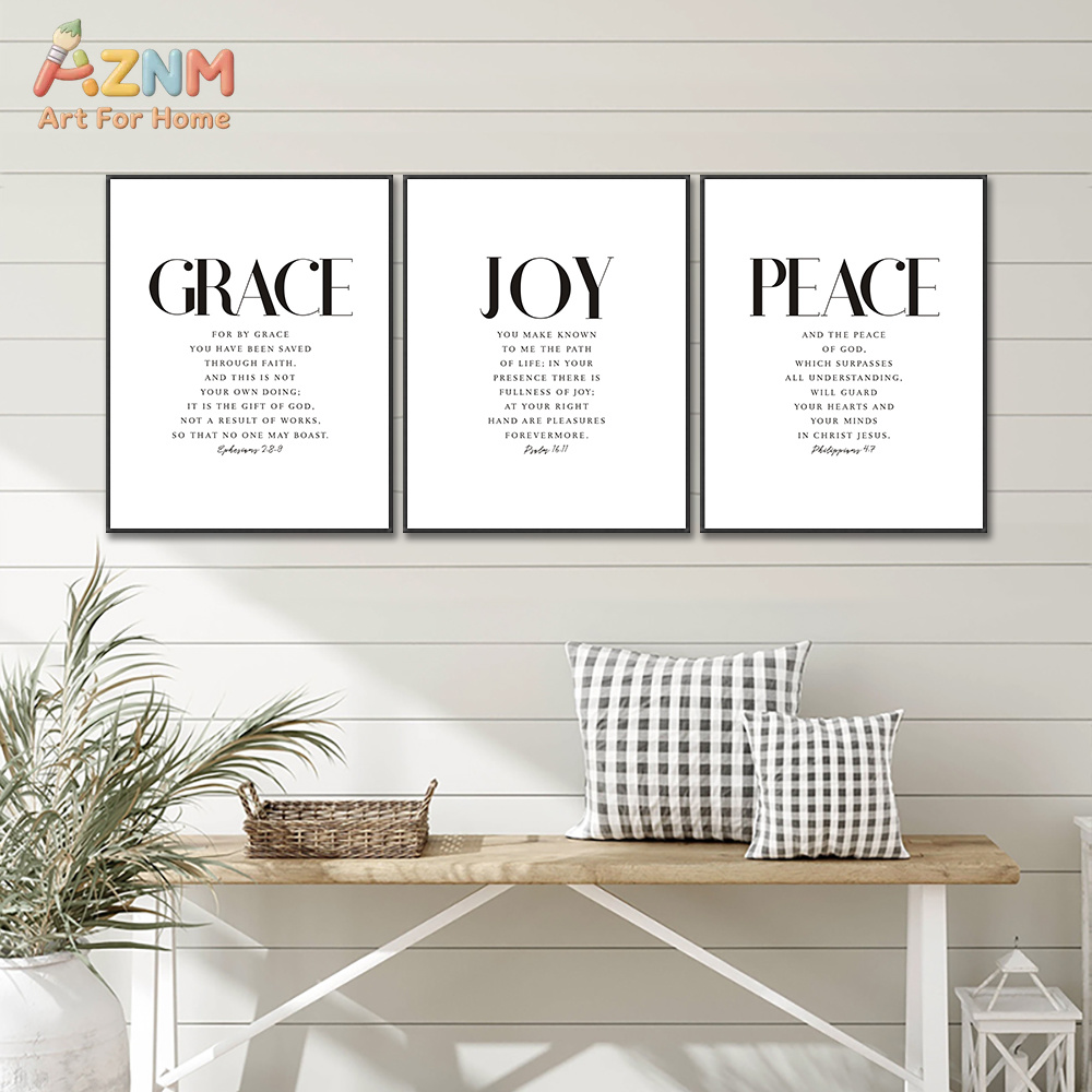 AZNM Faith Hope Joy Peace Grac - Home Decor Minimal ulasan dan harga