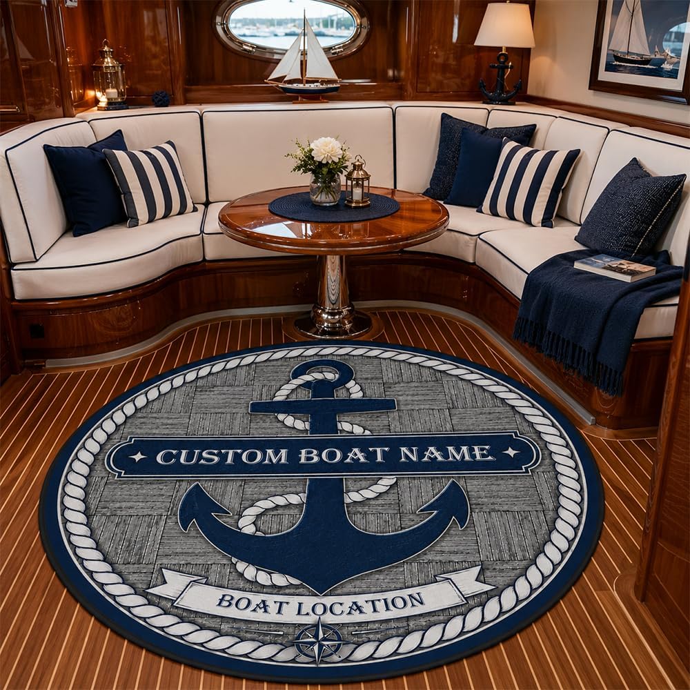 Custom Nautical Anchor Doormat - Home Decor Location ulasan dan harga