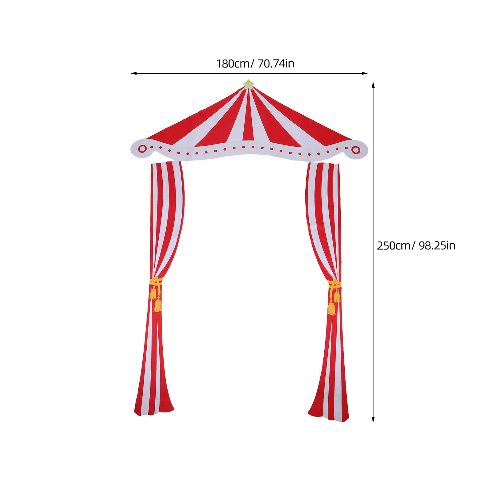 Carnival Theme Backdrop Red Wh - Home Decor Theme ulasan dan harga