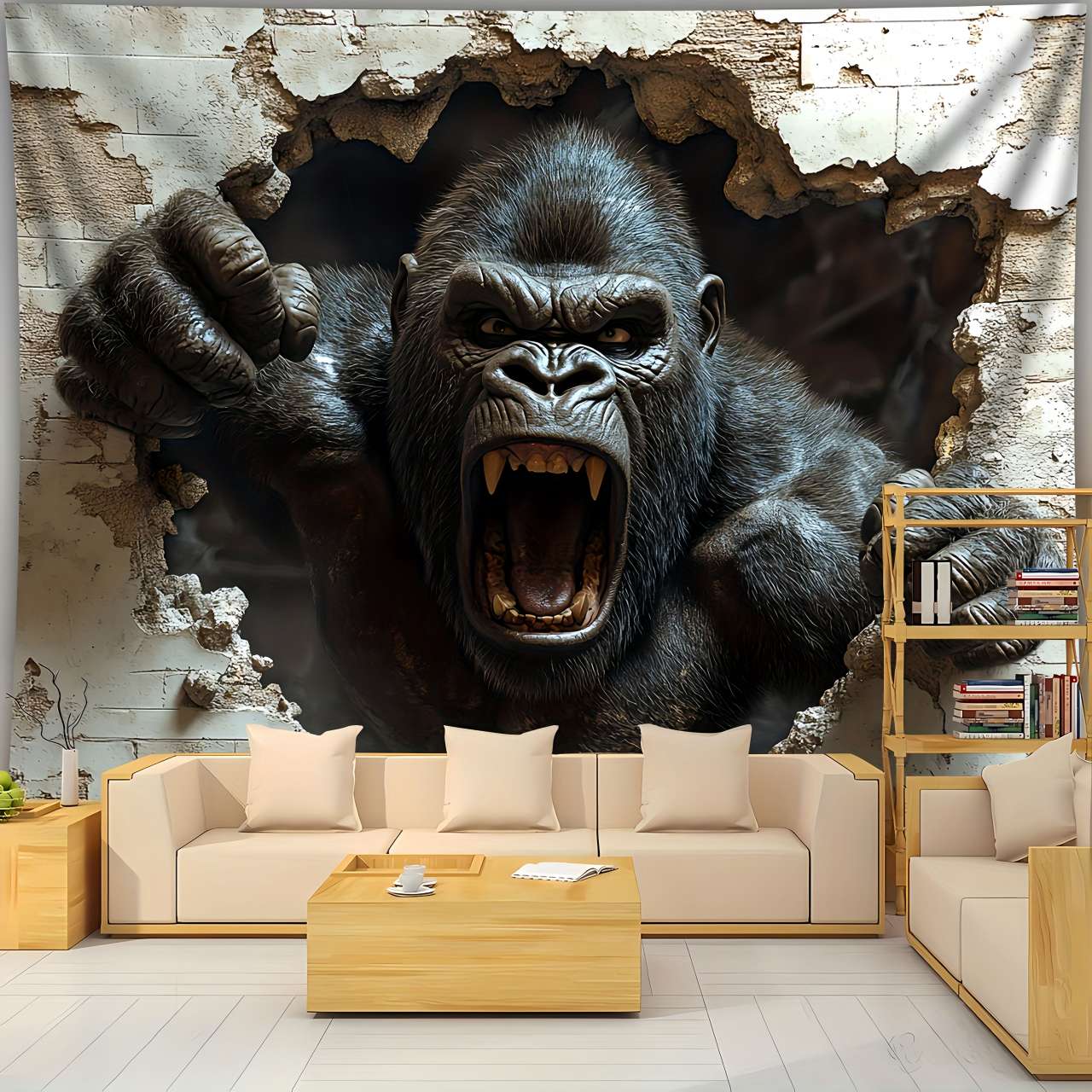 1pc 3D Dynamic Gorilla Wall Bu - Home Decor Under 100 ulasan dan harga