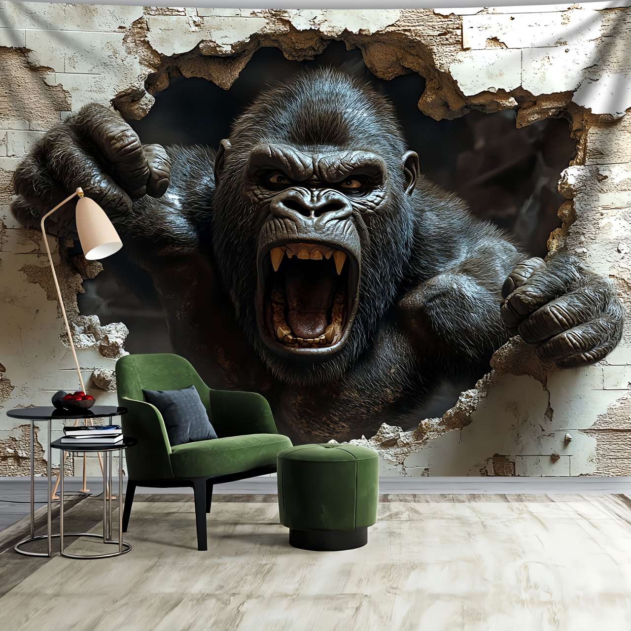 1pc 3D Dynamic Gorilla Wall Bu - Home Decor Under 100 ulasan dan harga