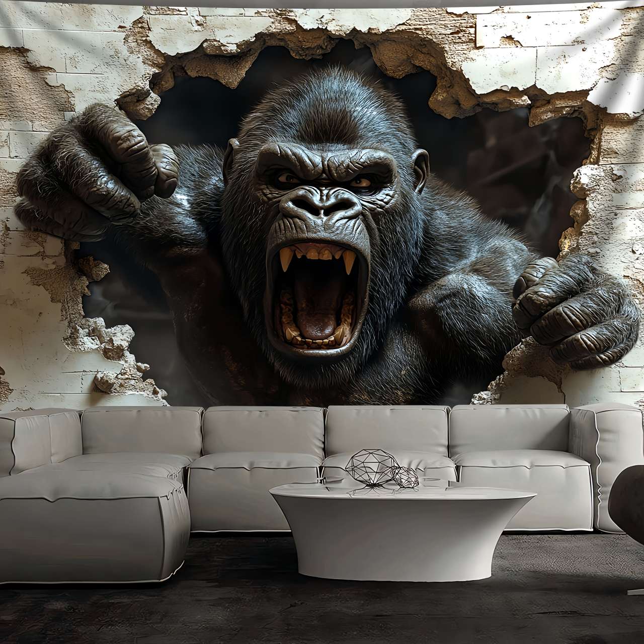 1pc 3D Dynamic Gorilla Wall Bu - Home Decor Under 100 ulasan dan harga